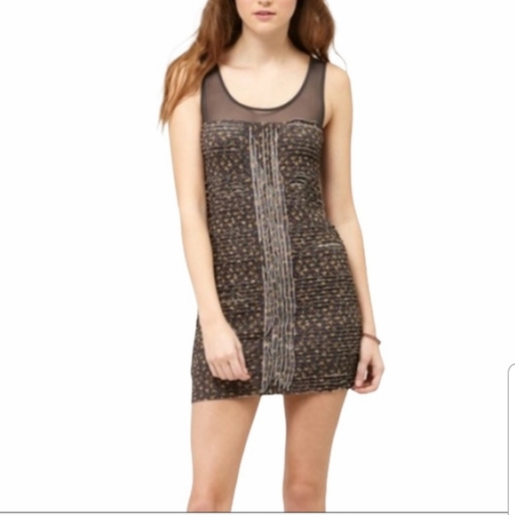 Free People Shimmy Ruffle Bodycon Dress Small - Picture 2 of 10